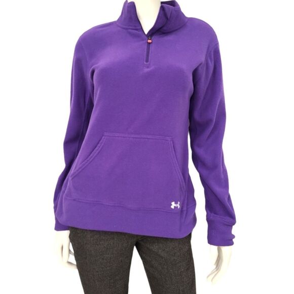 Under Armour Purple Fleece Pullover size Small - Picture 2 of 6